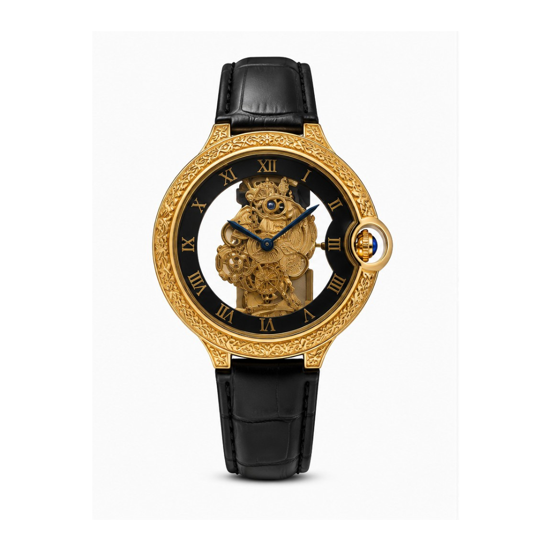Luxury Gold Skeleton Watch