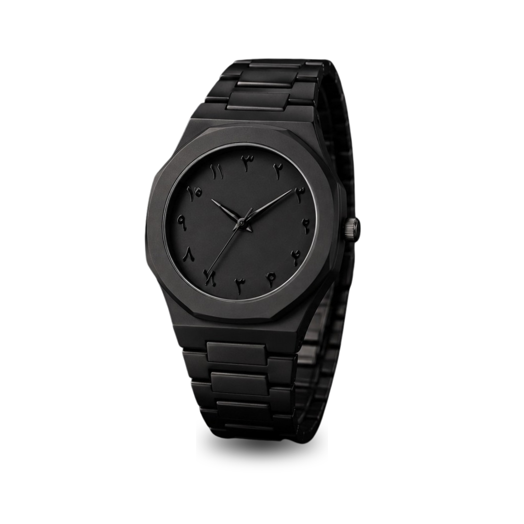Luxury Black Arabic Dial Watch
