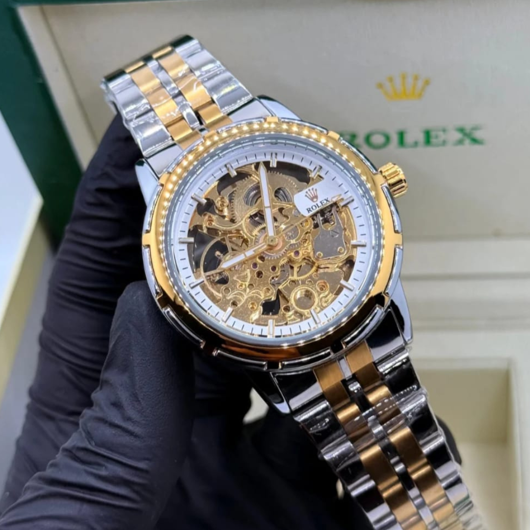 Rolex Two-Tone Skeleton Automatic Watch