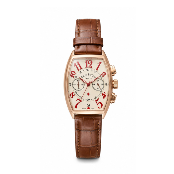 Classic Brown Tonneau Chronograph Watch