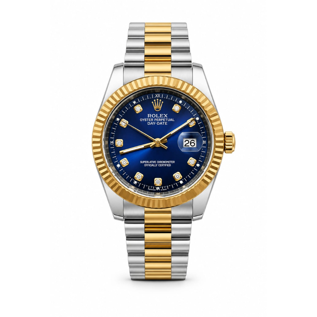 "Roblox Gold Diver Luxury Watch* - Blue and gold combination with a classic luxury appearance.
