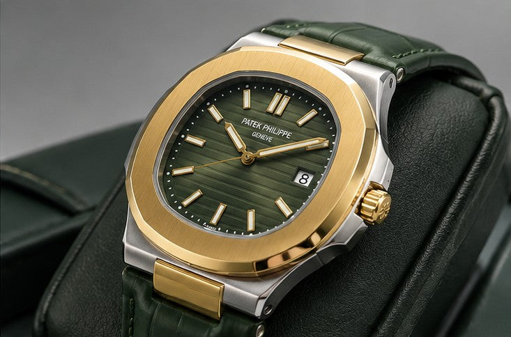 Patek Philippe Luxury Green & Gold Watch