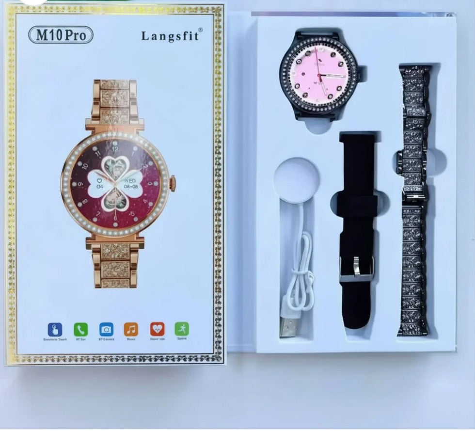 LANGSFIT M10 PRO Smartwatch – Luxury Women’s Fashion Watch