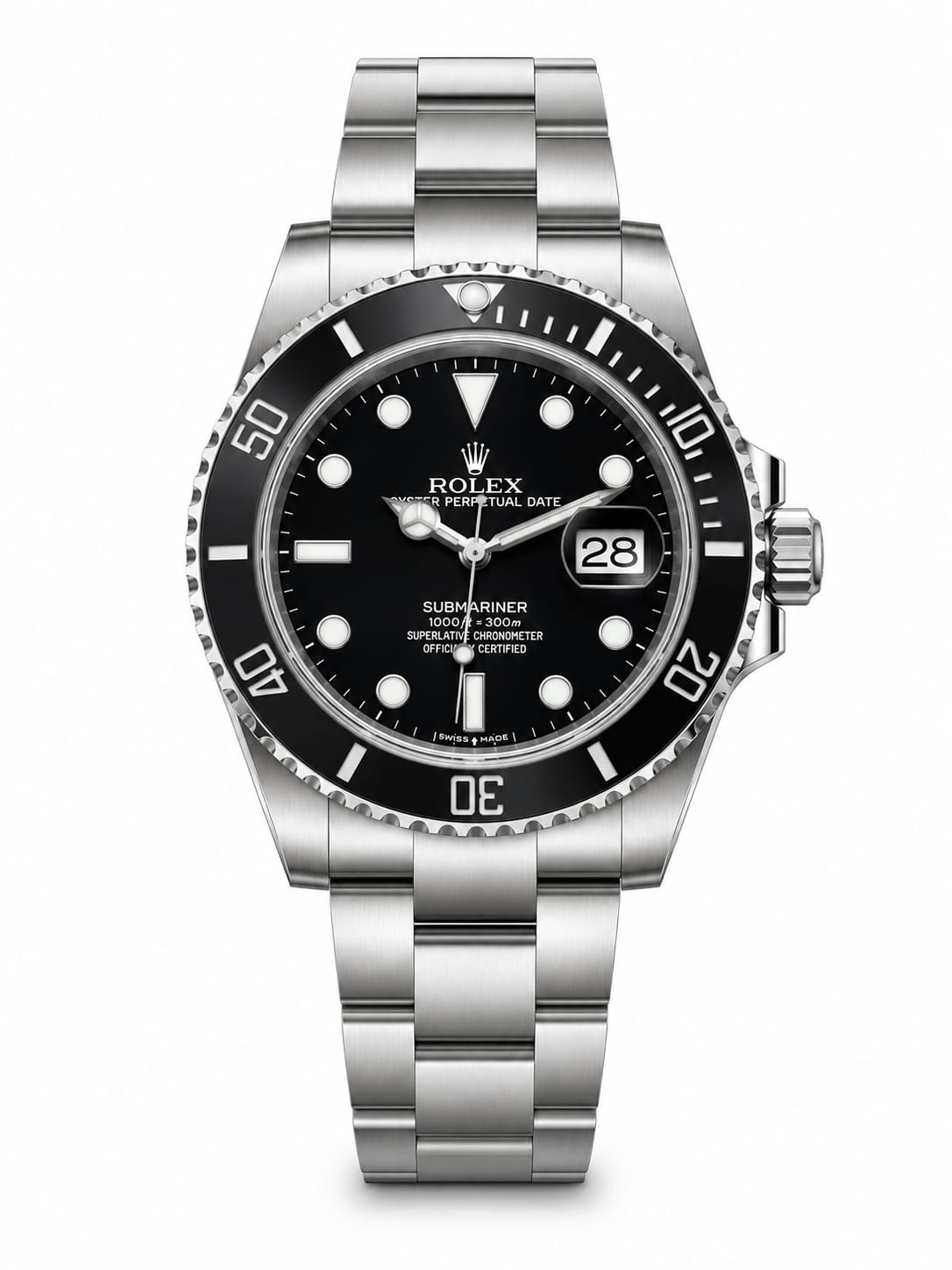 Rolex Black Diver Luxury Watch with rotating dial