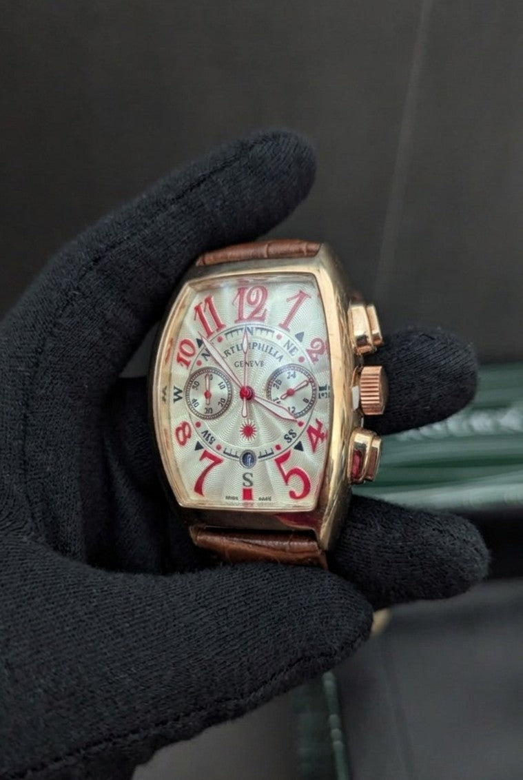 Classic Brown Tonneau Chronograph Watch