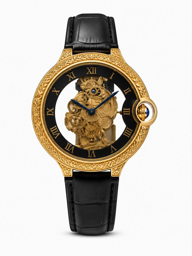 Luxury Gold Skeleton Watch