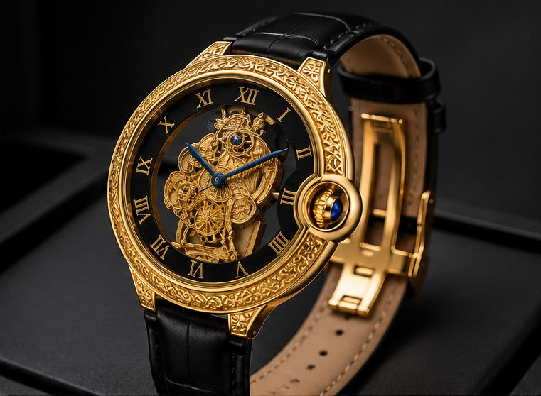 Luxury Gold Skeleton Watch