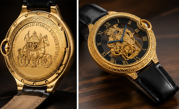 Luxury Gold Skeleton Watch