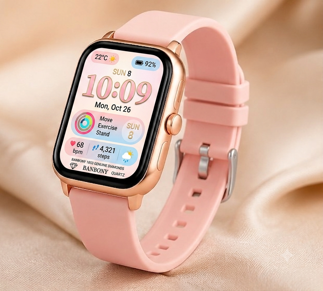 Women’s Luxury Rose Gold Watch & Smartwatch